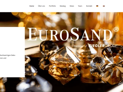 Website von Eurosand - Ziegler Group