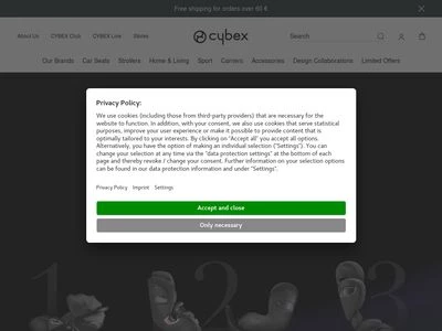 Website von Cybex GmbH