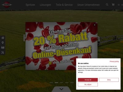 Website von HARDI GmbH