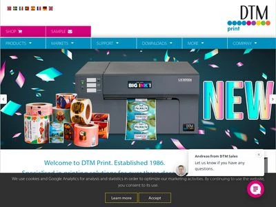Website von DTM Print GmbH
