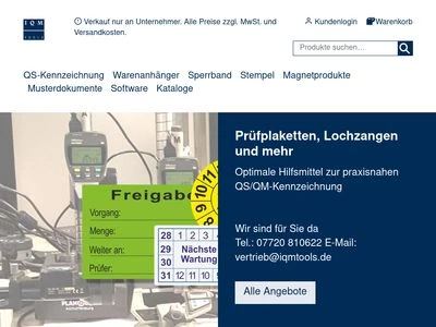 Website von IQM TOOLS GmbH