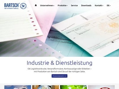 Website von BARTSCH International GmbH