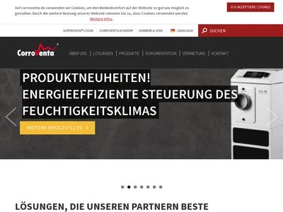 Website von Corroventa Entfeuchtung GmbH