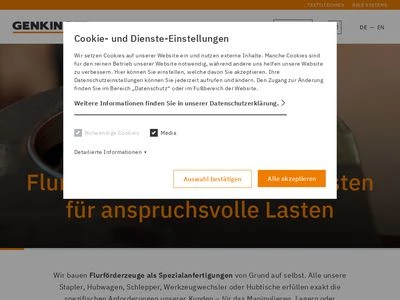 Website von Genkinger GmbH