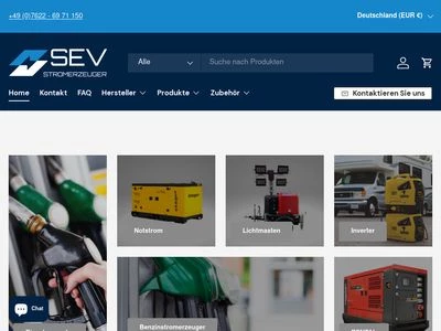 Website von SEV GmbH