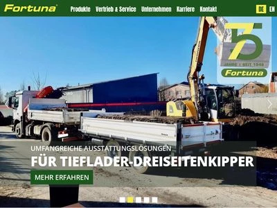 Website von Fortuna Fahrzeugbau GmbH & Co. KG