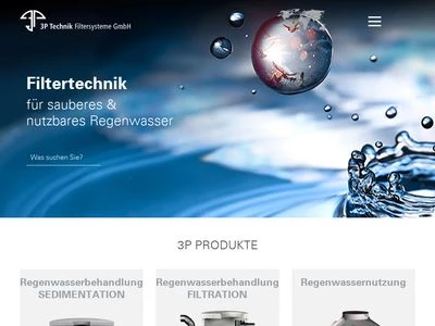 Website von 3P Technik Filtersysteme GmbH