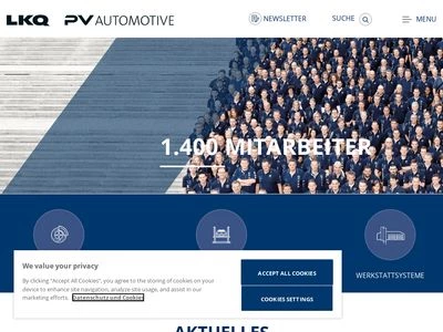 Website von PV Automotive GmbH