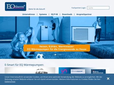 Website von EQtherm GmbH