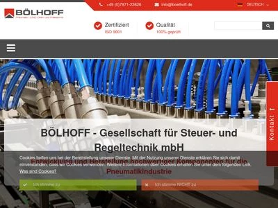 Website von Bölhoff Gesellschaft für Steuer- und Regeltechnik mbH