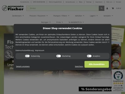 Website von Motorgeräte Fischer GmbH