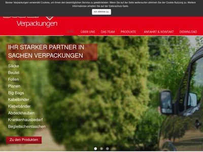Website von Martin Becker Verpackungen GmbH