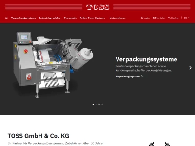 Website von TOSS GmbH & Co. KG