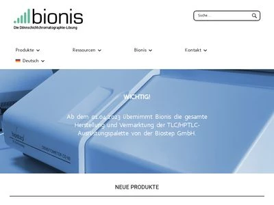 Website von biostep GmbH
