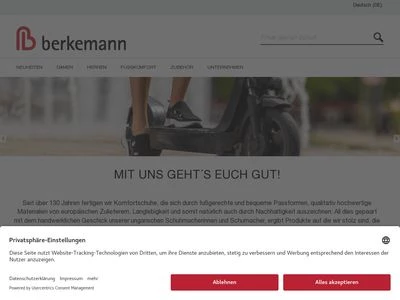 Website von Berkemann GmbH & Co. KG