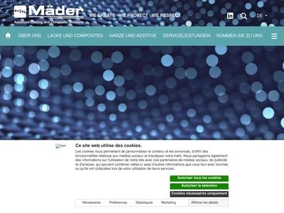 Website von Mäder Germany GmbH