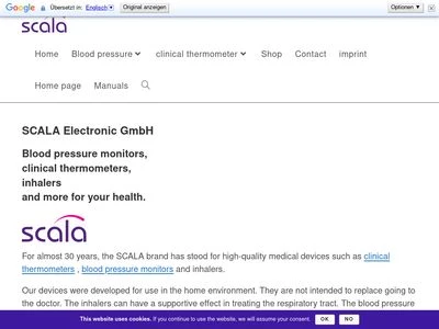 Website von SCALA Electronic GmbH