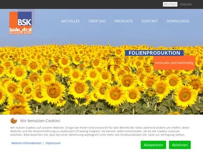 Website von BSK & Lakufol Kunststoffe GmbH