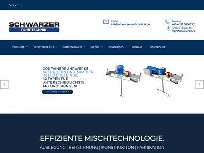 Website von Schwarzer Rührtechnik GmbH