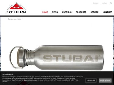 Website von Stubai ZMV GmbH