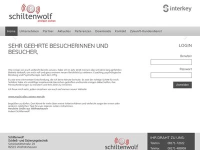 Website von Schiltenwolf Schließ- & Sicherheitstechnik