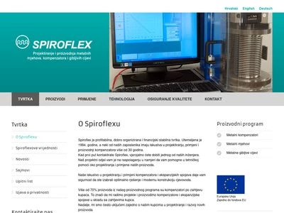 Website von Spiroflex d.o.o.