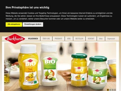 Website von Burkhardt Feinkostwerke GmbH