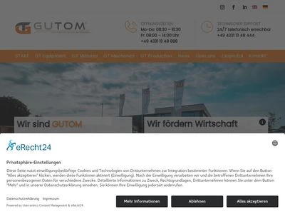Website von GUTOM GmbH & Co. KG