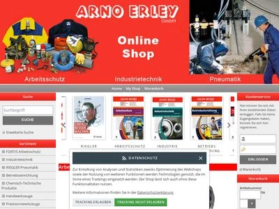 Website von Arno Erley GmbH