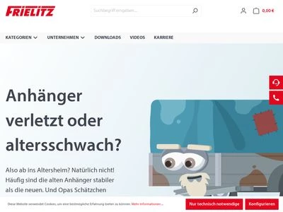 Website von Frielitz Fahrzeugbau und Zubehör GmbH