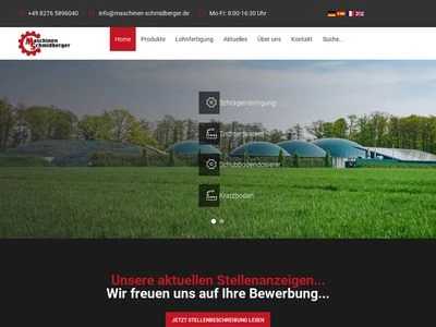 Website von Maschinen Schmidberger GmbH