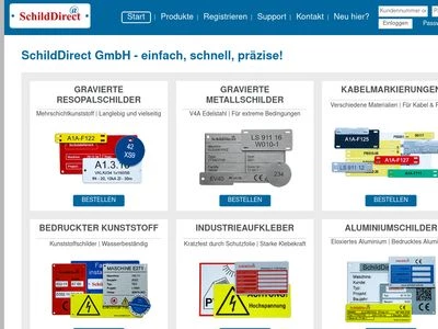 Website von SchildDirect GmbH