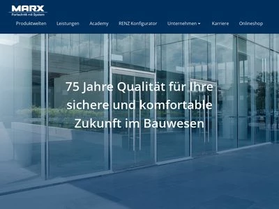 Website von Wilhelm Marx GmbH + Co. KG