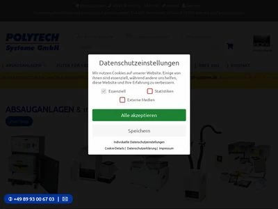 Website von Polytech Systeme GmbH