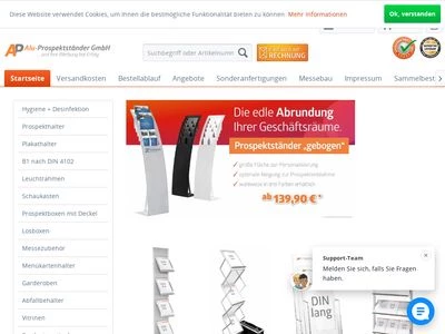 Website von Alu-Prospektständer GmbH
