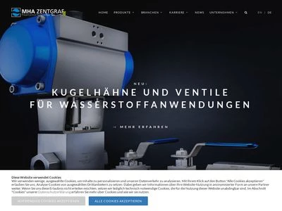 Website von MHA ZENTGRAF GmbH & Co. KG