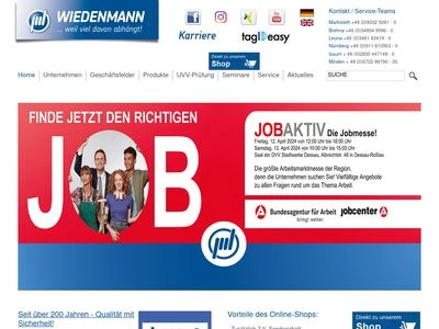 Website von Wiedenmann-Seile GmbH