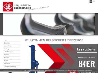 Website von Carl & Gustav BÖCKER GmbH & Co. KG