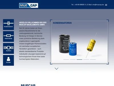 Website von MUECAP Vertriebsgesellschaft mbH