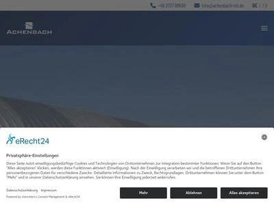 Website von Achenbach GmbH Metalltechnik