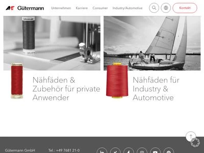 Website von Gütermann GmbH