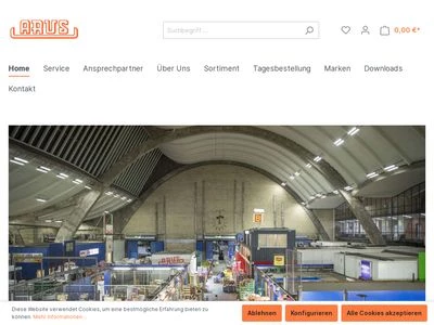 Website von ARUS August Reimers & Sohn GmbH
