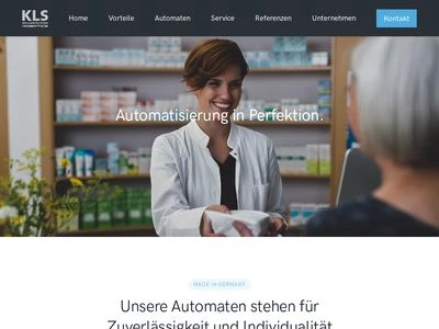 Website von KLS Pharma Robotics GmbH