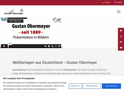 Website von Gustav Obermeyer GmbH & Co. KG