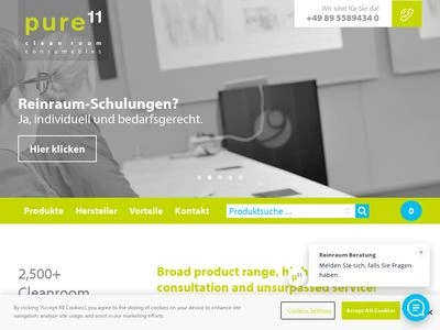 Website von pure11 GmbH