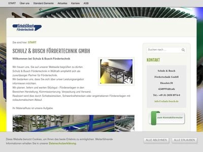 Website von Schulz & Busch Fördertechnik GmbH