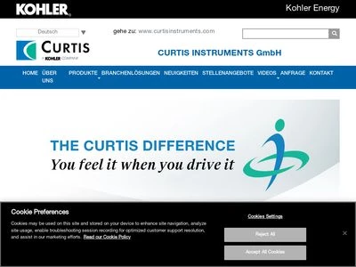Website von Curtis Instruments GmbH