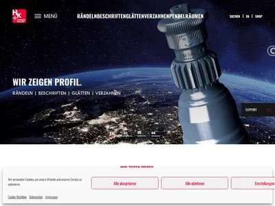 Website von Hommel + Keller Präzisionswerkzeuge GmbH