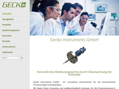 Website von Gecko Instruments GmbH