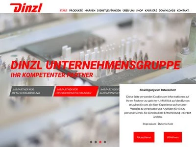 Website von Dinzl Ordnungstechnik GmbH